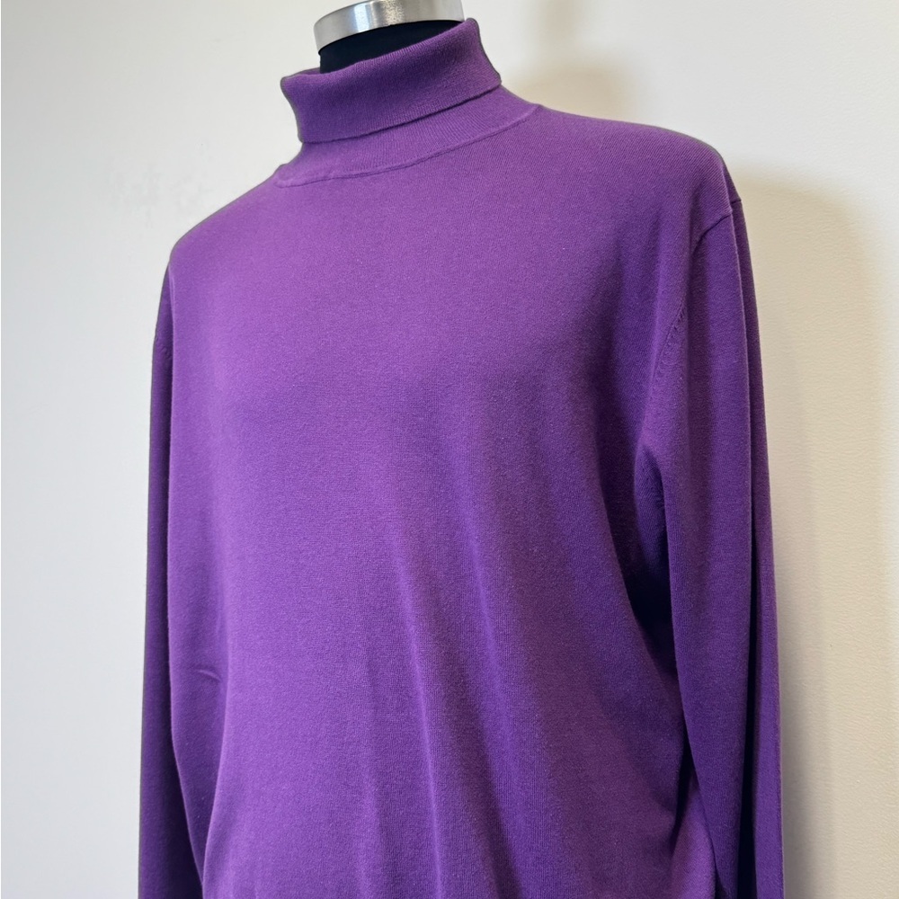 PRESTIGE ORIGINAL Purple Knit Turtleneck Sweater – 4XL